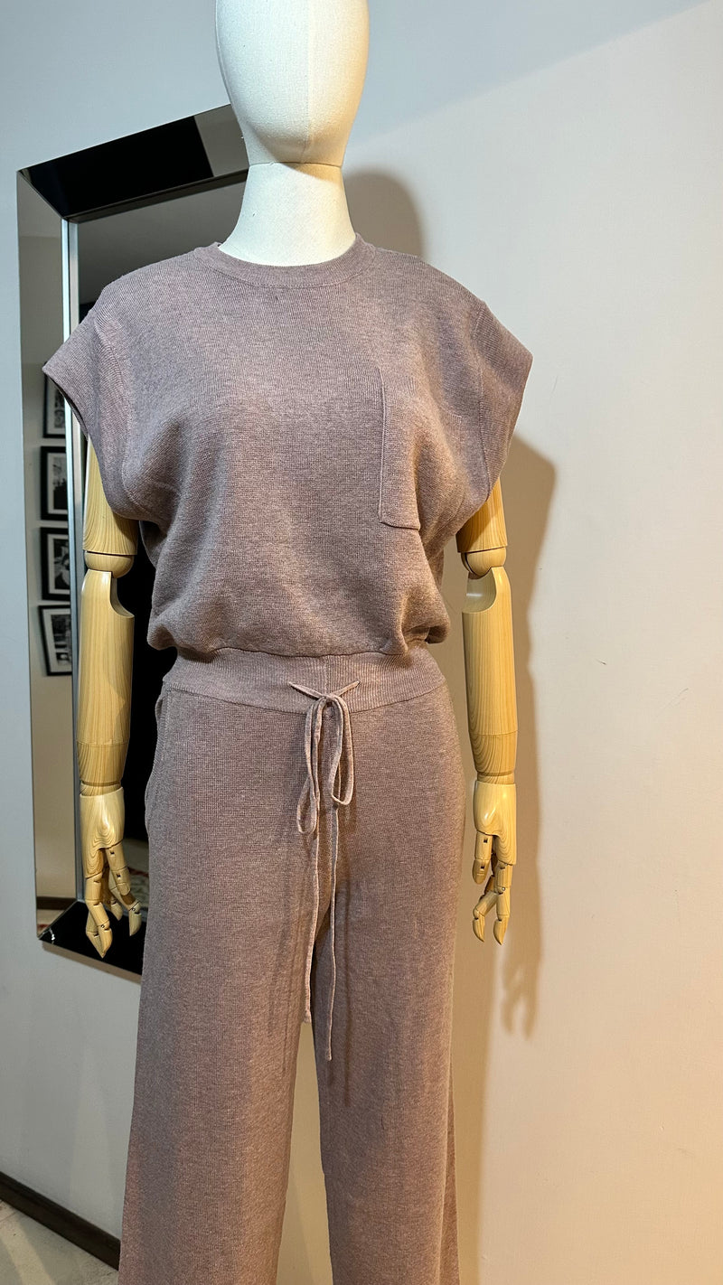 Jumpsuit tejido rosa