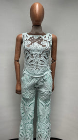 Traje crochet pantalon