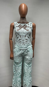 Traje crochet pantalon