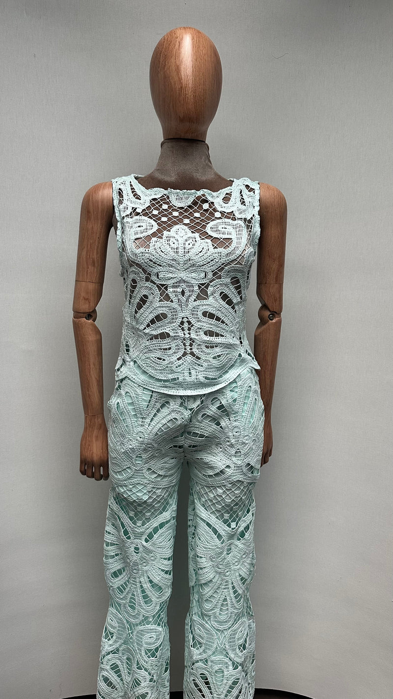 Traje crochet pantalon