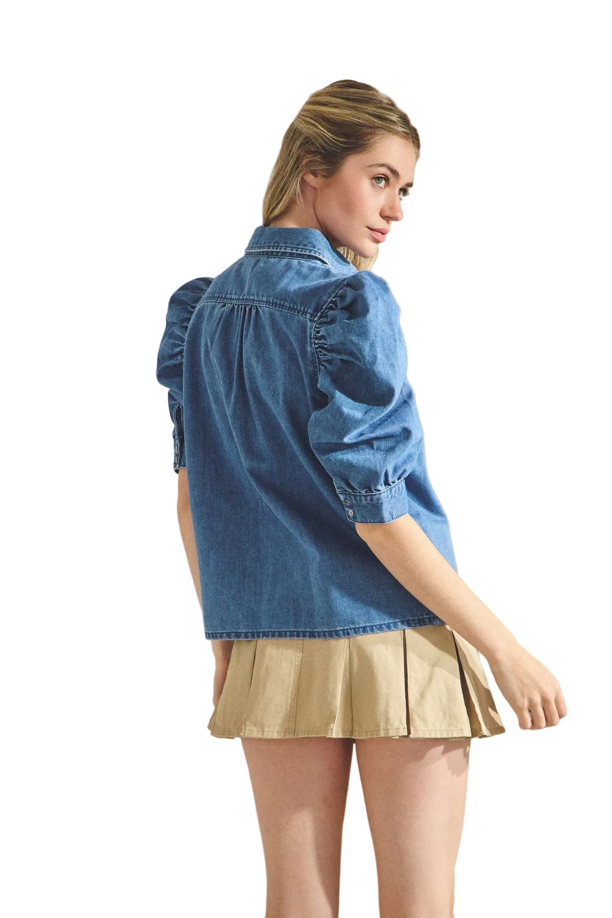 Blusa Bombacha Mezclilla