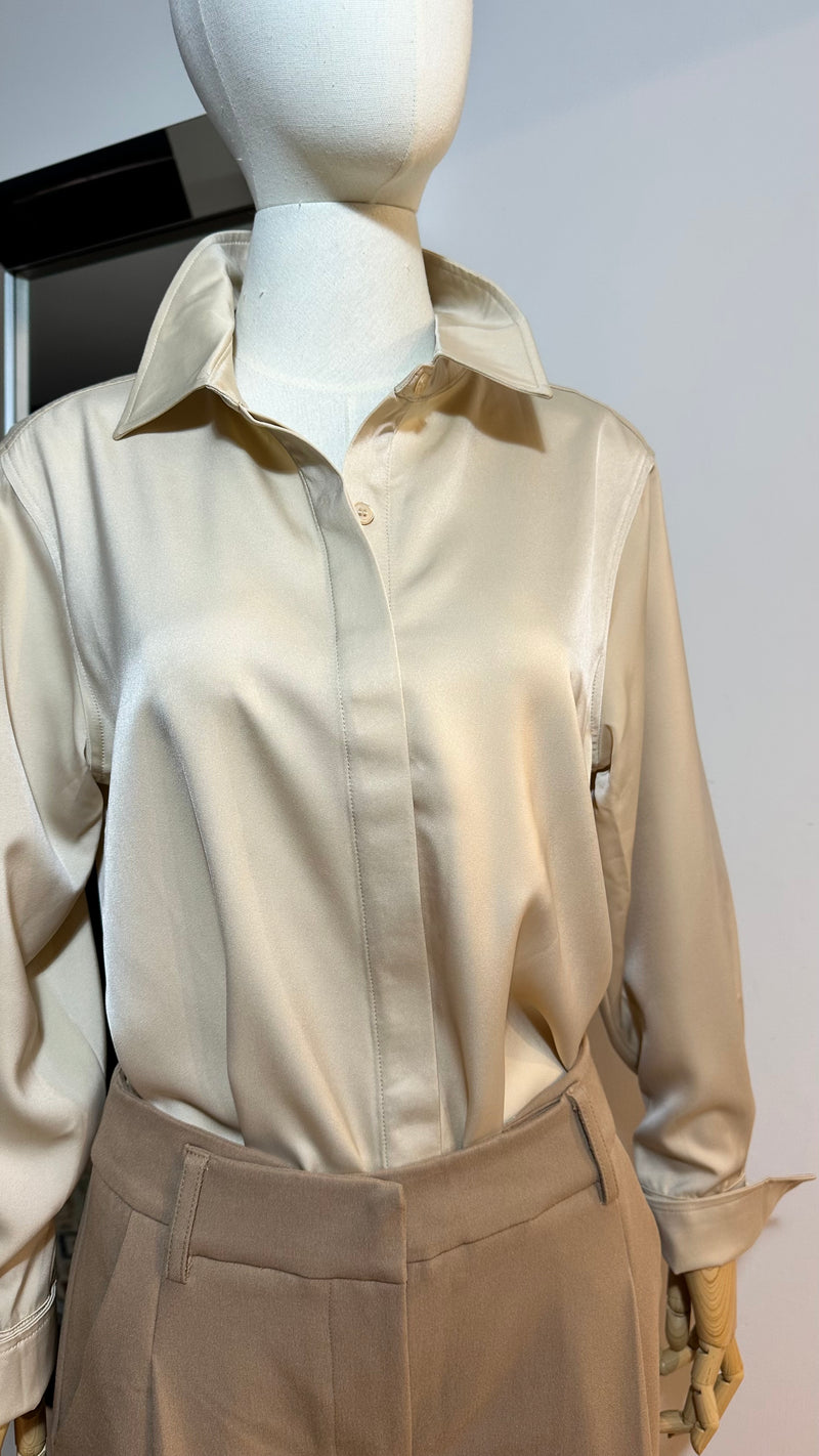 Camisa satin ivory