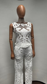 Traje crochet pantalon