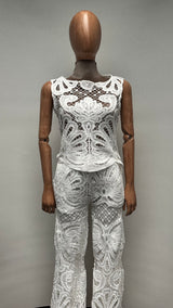 Traje crochet pantalon