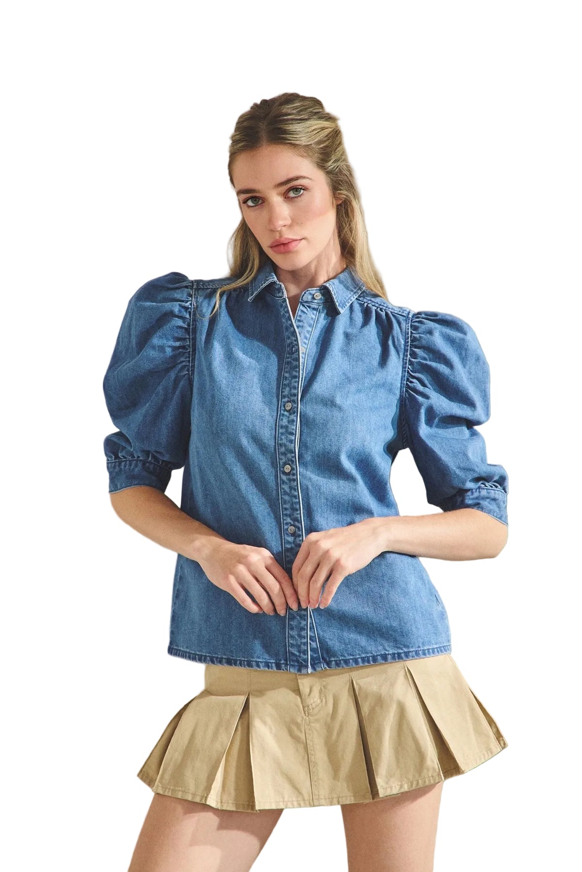 Blusa Bombacha Mezclilla