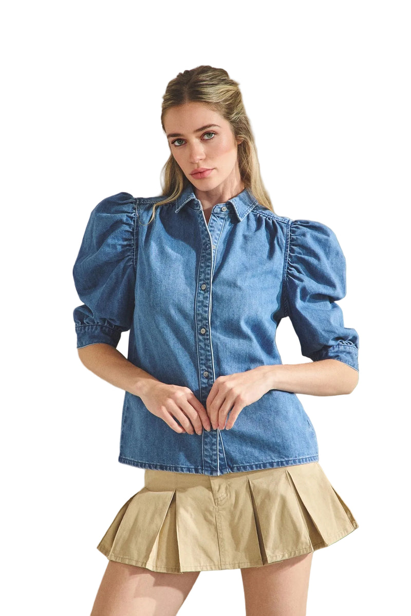 Blusa Bombacha Mezclilla