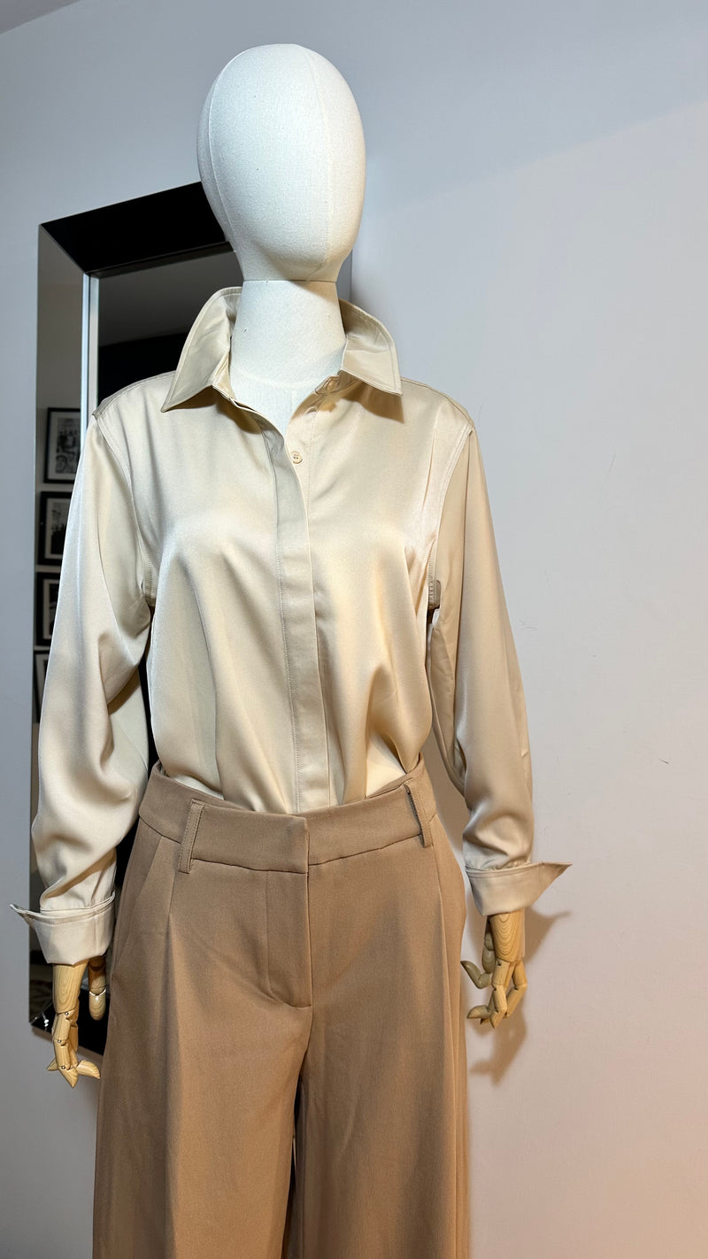 Camisa satin ivory