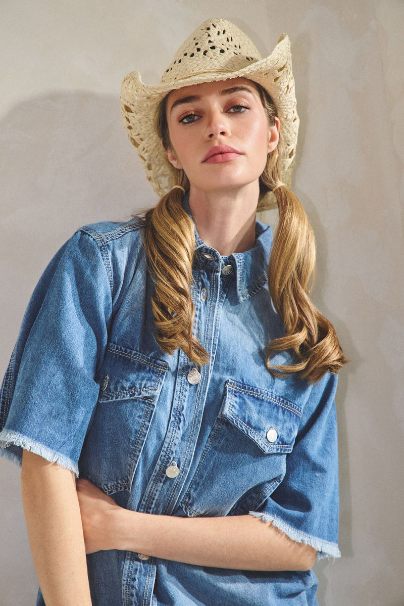 Camisa vaquera oversize mezclilla
