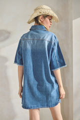 Camisa vaquera oversize mezclilla