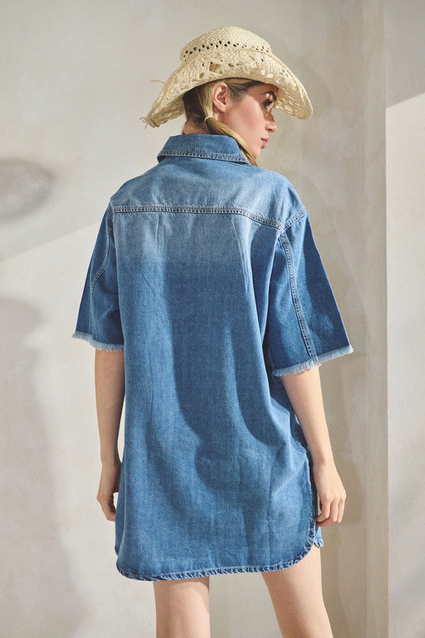 Camisa vaquera oversize mezclilla