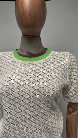 BLUSA LENTEJUELA TEJIDA