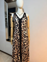 Vestido animal print cuello v