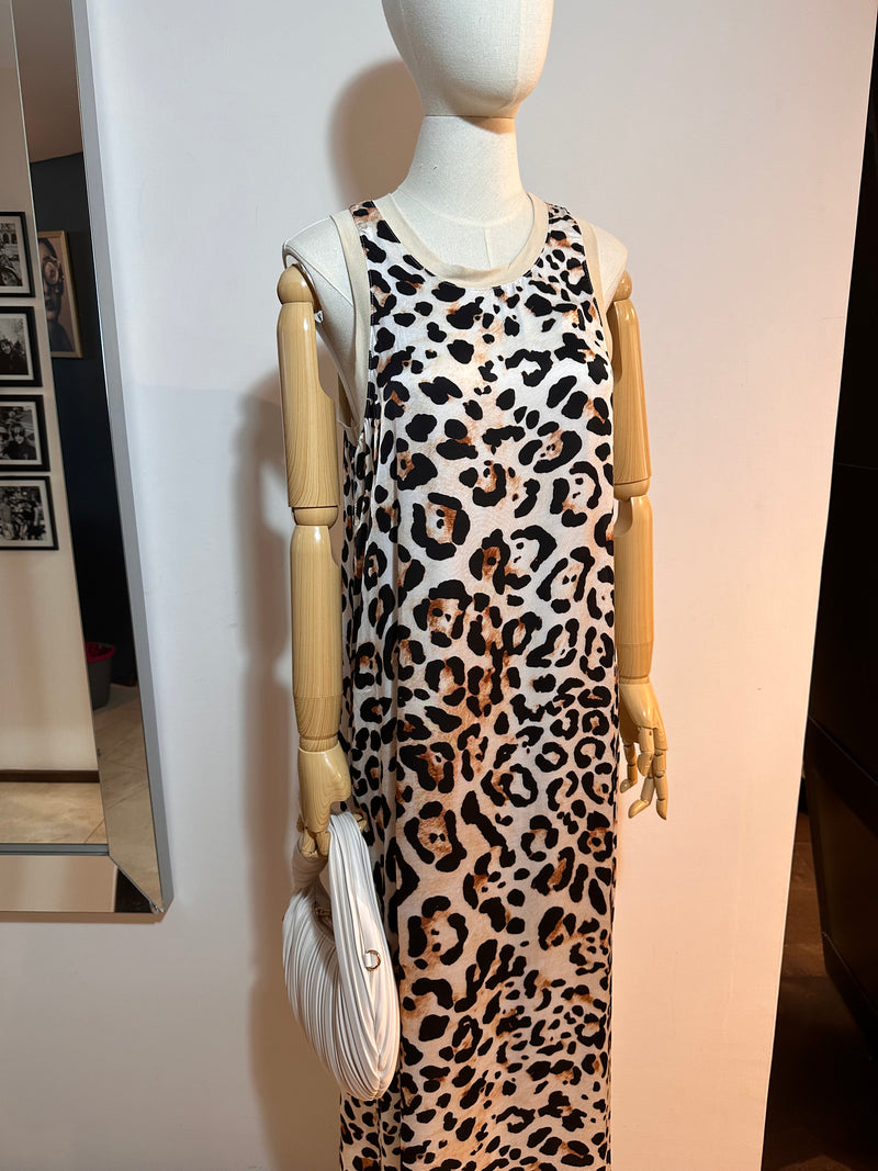 Vestido animal Print satin