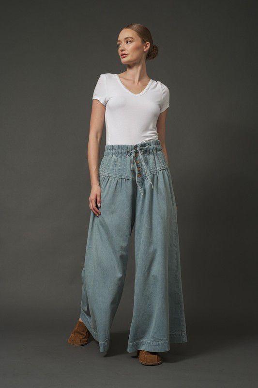 Pantalon de mezclilla tablones