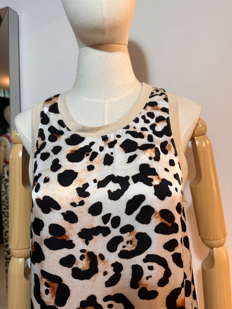 Vestido animal Print satin