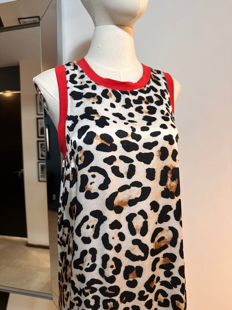 Vestido animal Print satin