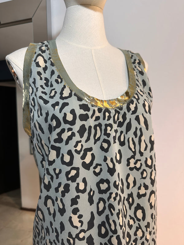 Camiseta animal print metálica