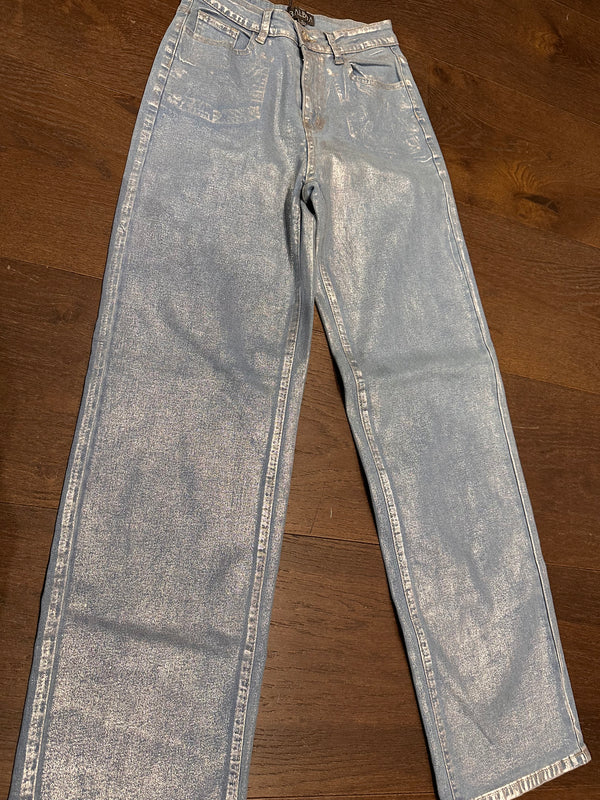 Jeans mezclilla metálicos