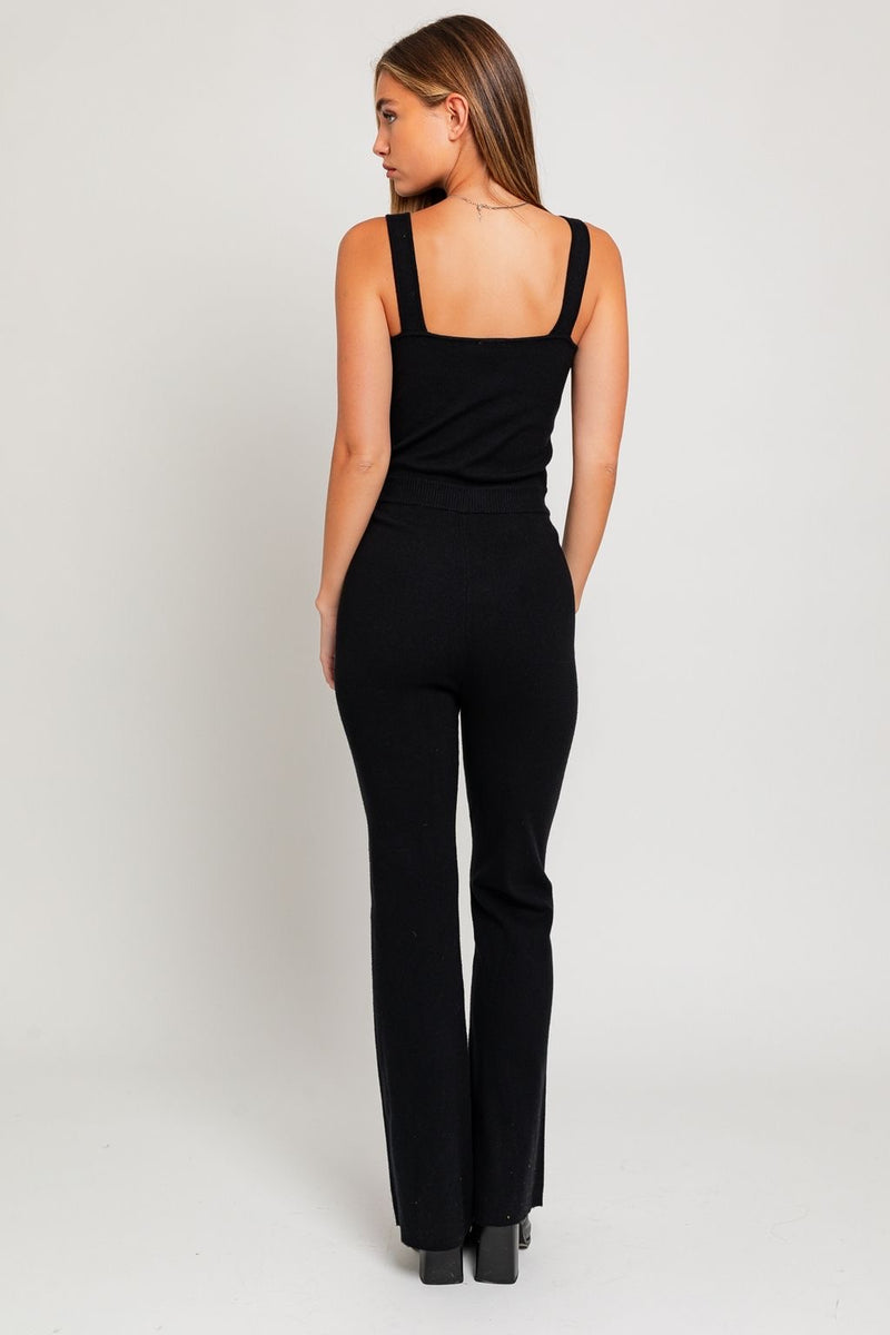 Jumpsuit tejido negro