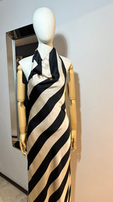 Vestido halter rayas