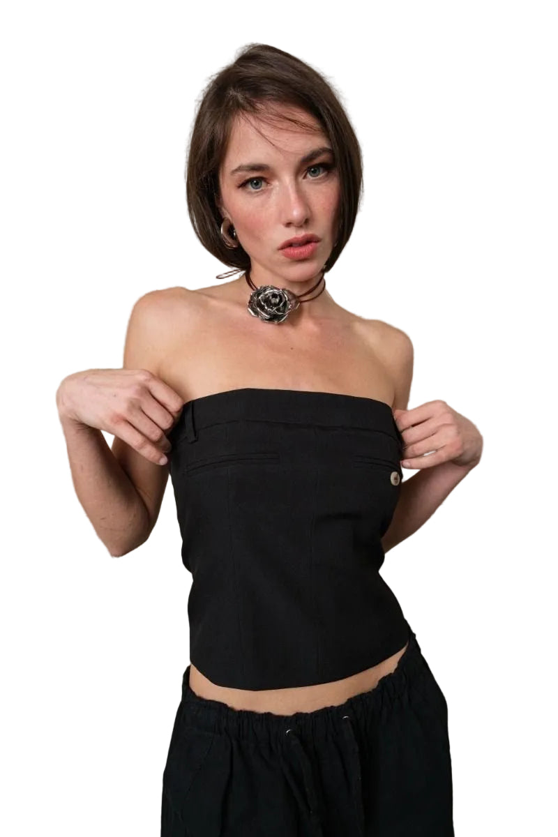 Top Strapless Negro