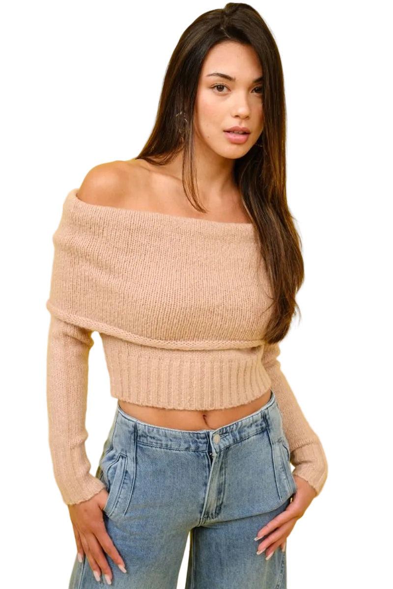 Sueter Offshoulders Beige