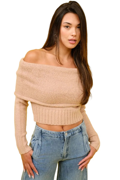Sueter Offshoulders Beige