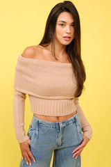 Sueter offshoulders beige