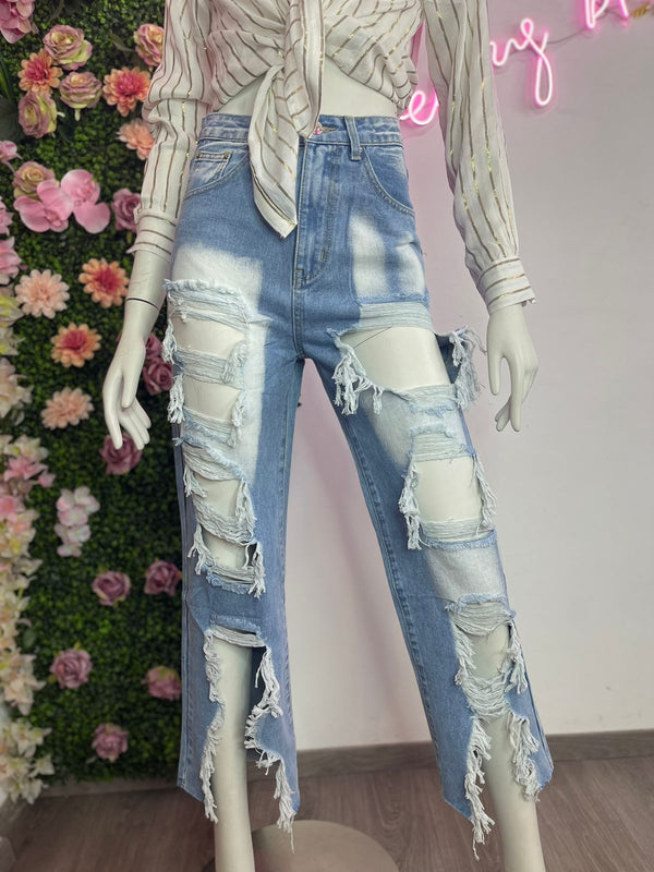 Jeans Deslavados Oversize
