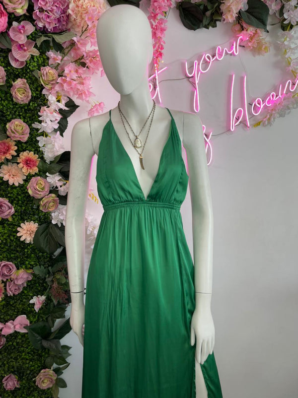 Vestido Escote Verde